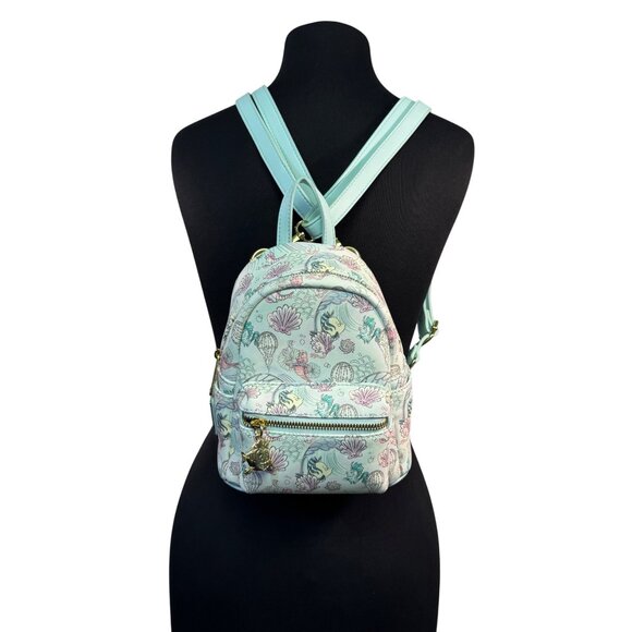 Mint Green Floral Backpack - Picture 1 of 8